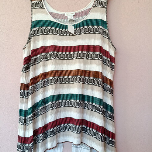 Monroe Main Plus Size Boho Ethnic Sleeveless Top New