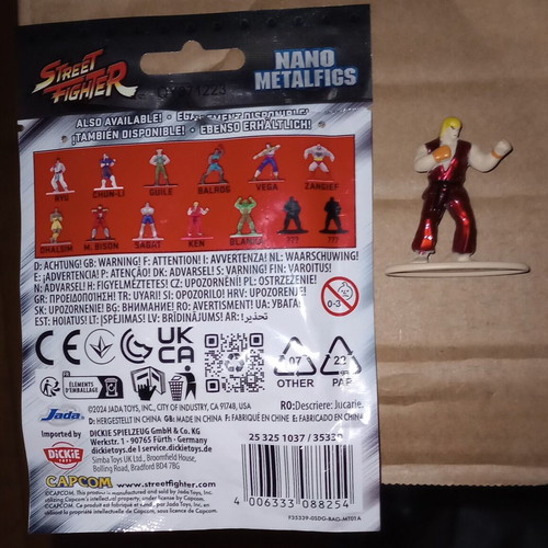 Ken Street Fighter Jada Nano Metalfigs DieCast figure like new