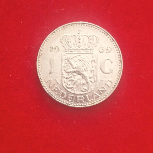 Netherlands 1 Gulden Coin used