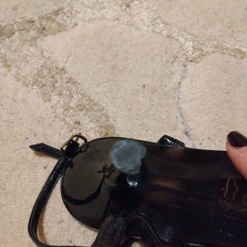 Sabino sandals like new, black with rhinestones and crisscross straps