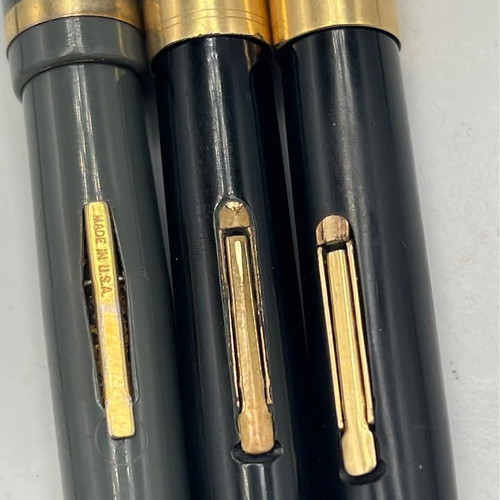 Lot of 3 vintage pens Waterman and Sylvania USA used
