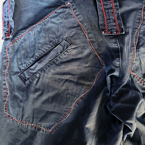 Imperial Capri Pants ¾ used, blue with red stitching, size M