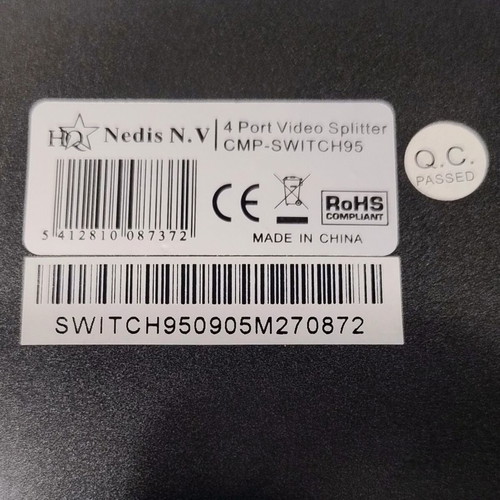 VGA 4 Port Video Splitter 150MHz Jonig CMP-SWITCH95 like new