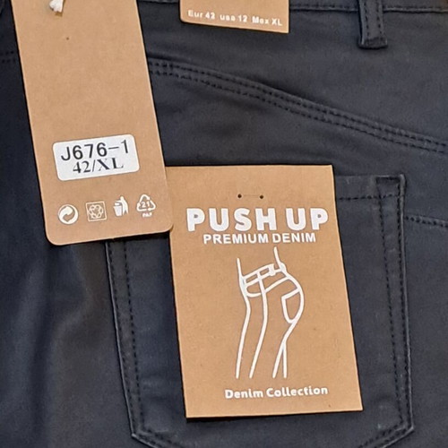 Push Up Denim Women's Pants black XL new