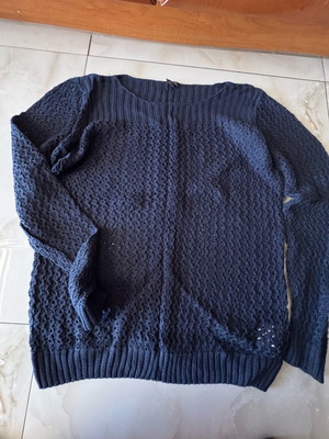 Knitted blue blouse size M like new