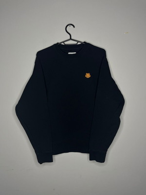 Kenzo Tiger Crest Crewneck Sweatshirt σαν καινούργιο, ανδρική μαύρη μπλούζα μέγεθος S