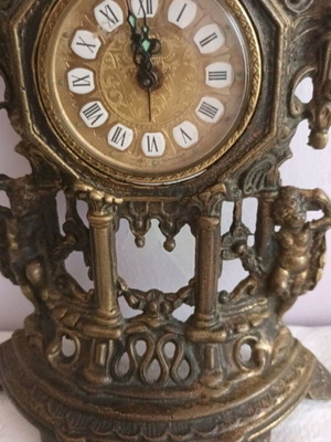 German brass clock 23x16 cm