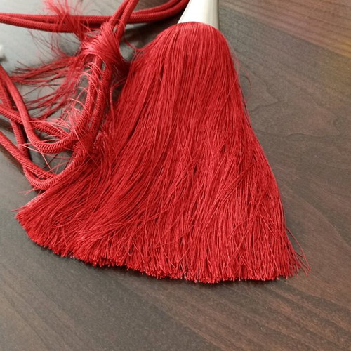 Curtain tiebacks red new with metal element