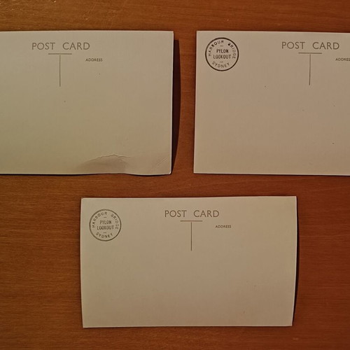Black and white Sydney postcards like new, set of 3, 1950s
