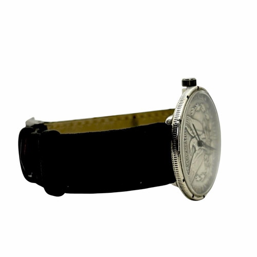 Ρολόι HENO Watch vintage 1960s με ασημένιο δολάριο σαν καινούργιο