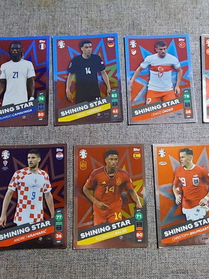 UEFA EURO 2024 Topps Match Attax Lidl Shining Stars cards like new