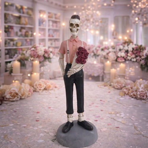 Gothic figure Romantic cavalier with roses new