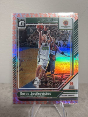 Saras Jasikevicius Donruss Euroleague Optic 25th Anniversary card new