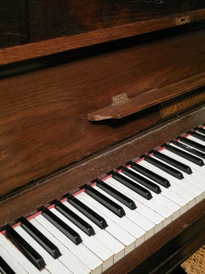 Klimes upright piano used, collectible model with minor damages