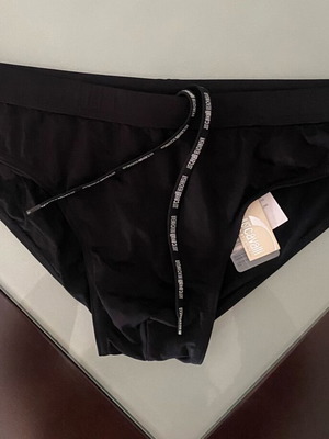 Just Cavalli men's swimwear L black new, luxury authentic