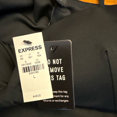 Express L black bodysuit new from America