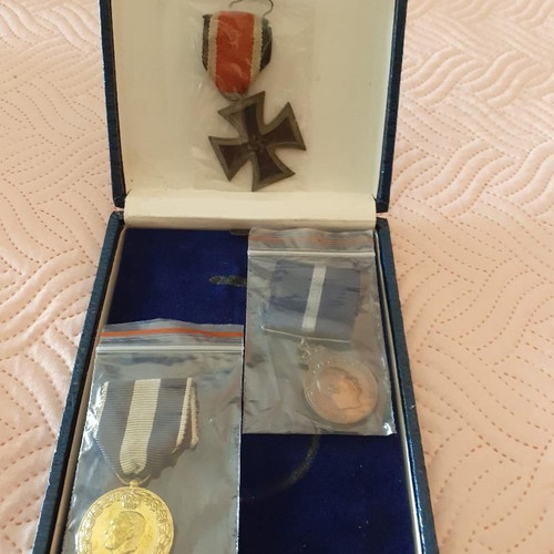 3 military medals including Iron Cross and 2 Greek medals