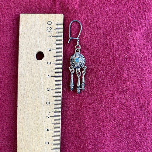 Silver earrings with aqua marina like new