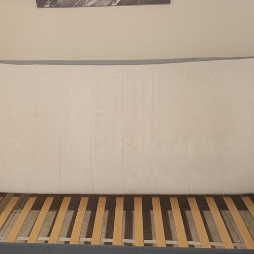 Ramsta bed 90 x 200 cm like new, blue with wooden slats