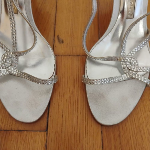 Gianna Kazakou silver sandals like new, size 40
