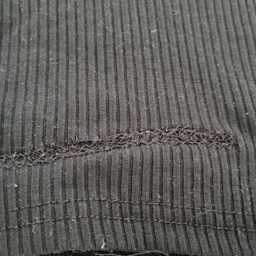 Crop top black used, size S, with repair