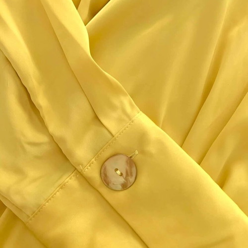 Vicolo satin shirt yellow medium new
