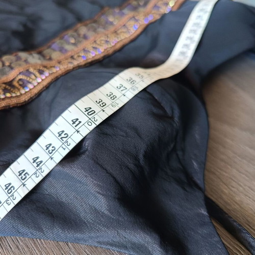 Vitsio evening maxi dress like new, taffeta brown and black