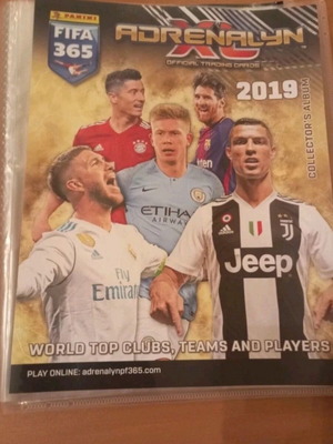 Άλμπουμ Panini Adrenalyn Top Clubs 2019 σαν καινούργιο με 26 κάρτες