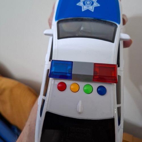 Police Car and Formula Racing Toy Set with Sounds and Light like new