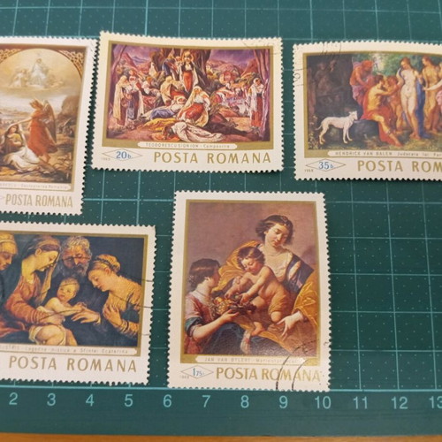 Romania stamps 1968 Paintings in the National Gallery Bucharest like new