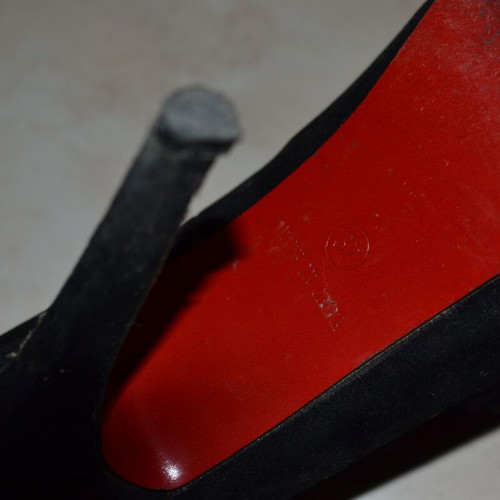 Suede pumps used, black, size 37