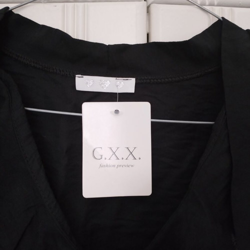 Women's Black Sleeveless Blouse New, Medium Size, Viscose Linen Blend