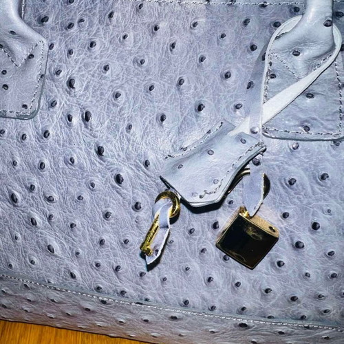 Italian Leather Bag Pelle di Giada like new, gray handbag