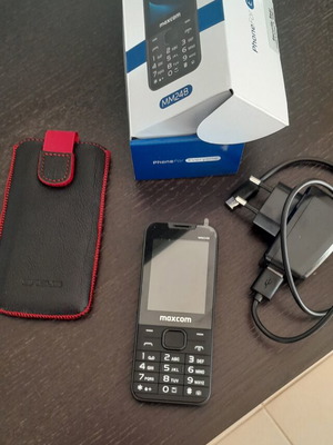 Maxcom MM248 mobile phone with buttons and gift case, new
