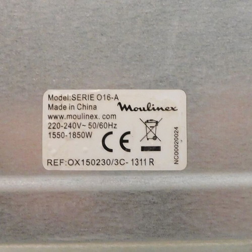 Φουρνάκι Moulinex UNO 16L μεταχειρισμένο με ταψί και σχάρα