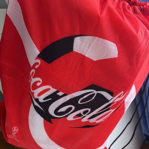 Coca Cola fleece blanket new with gift bag