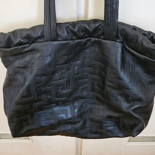 Tsantilis leather shoulder bag new, black