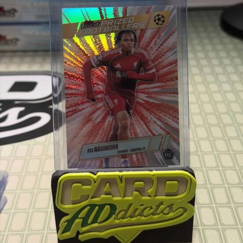 2025-26 Topps Finest Rio Ngumoha Prized Footballers RC card SSP like new