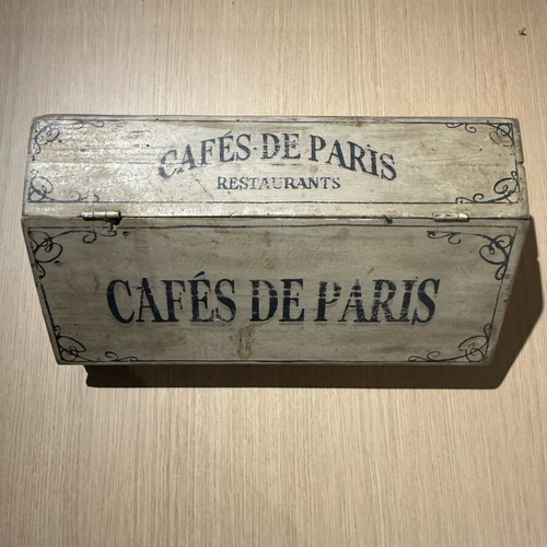 Vintage breadbox wooden used