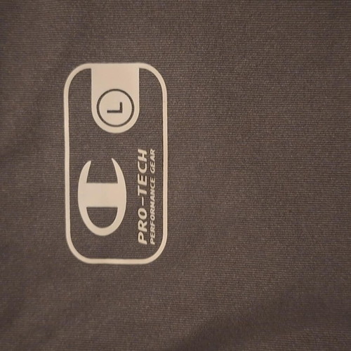 Champion sports top size L used, Dry tech, black and gray