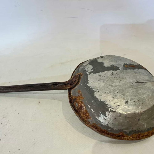 Vintage copper frying pan used, 1920s-1930s, 3x40