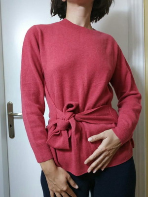 Fuchsia cashmere thin sweater Mango new, size M