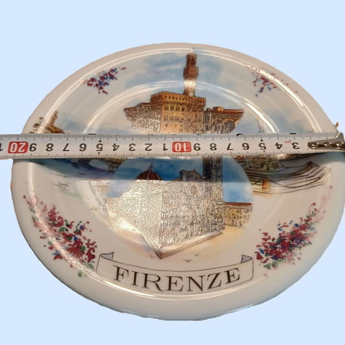 Souvenir plate from Florence porcelain new