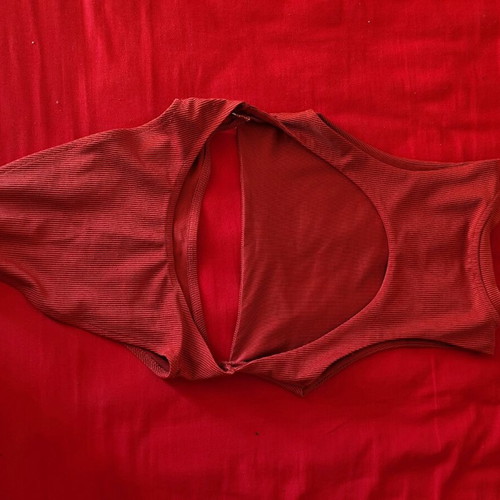 Bershka bodysuit used, size XS, red with cutout design