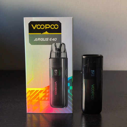 Voopoo Argus E40 Pod System 40W 1800mAh used, black, with box and cable