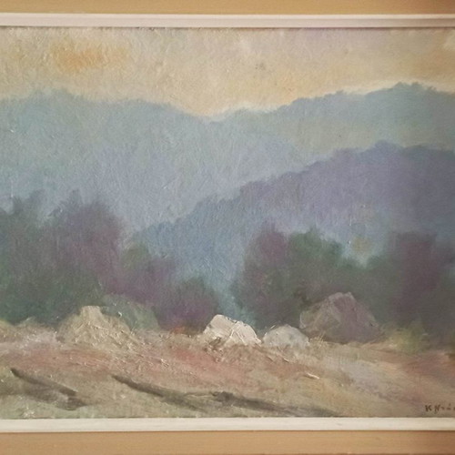 Oil Painting Konstantinos Dakos Large Beautiful Frame