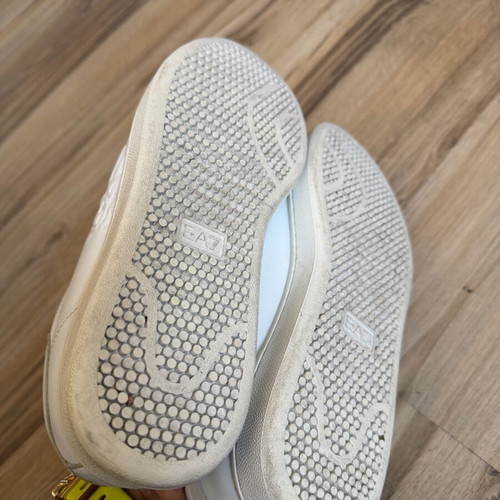 Men's original white leather sneakers Emporio Armani EA7 like new, size 44