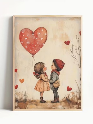 Canvas Kids With Heart New 30x40cm Roll