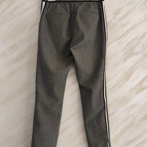 Zara women's grey fabric pants with stripes, like new, size S