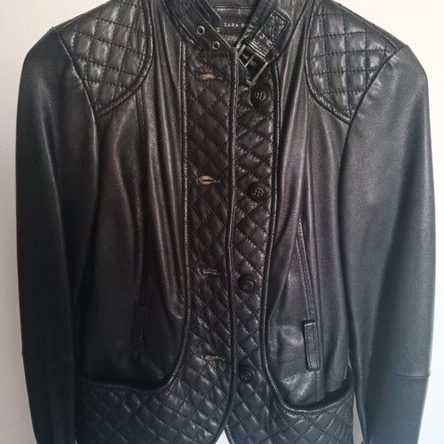 Zara leather jacket like new, black, size S